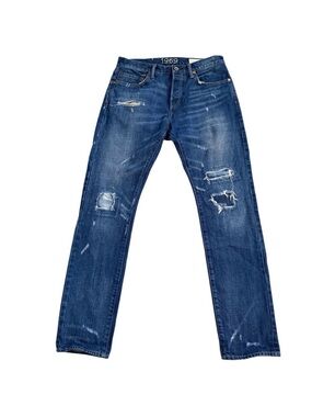 GAP 1969 Men’s Slim Rigid Patchwork Selvedge Button Fly Jeans 31 X 30